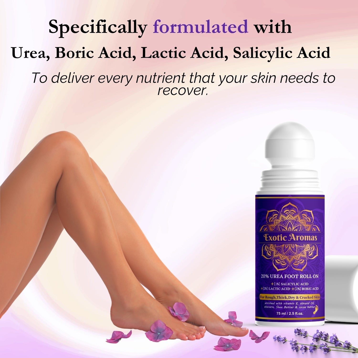 Exotic Aromas 20% Urea Foot Cream Roll On