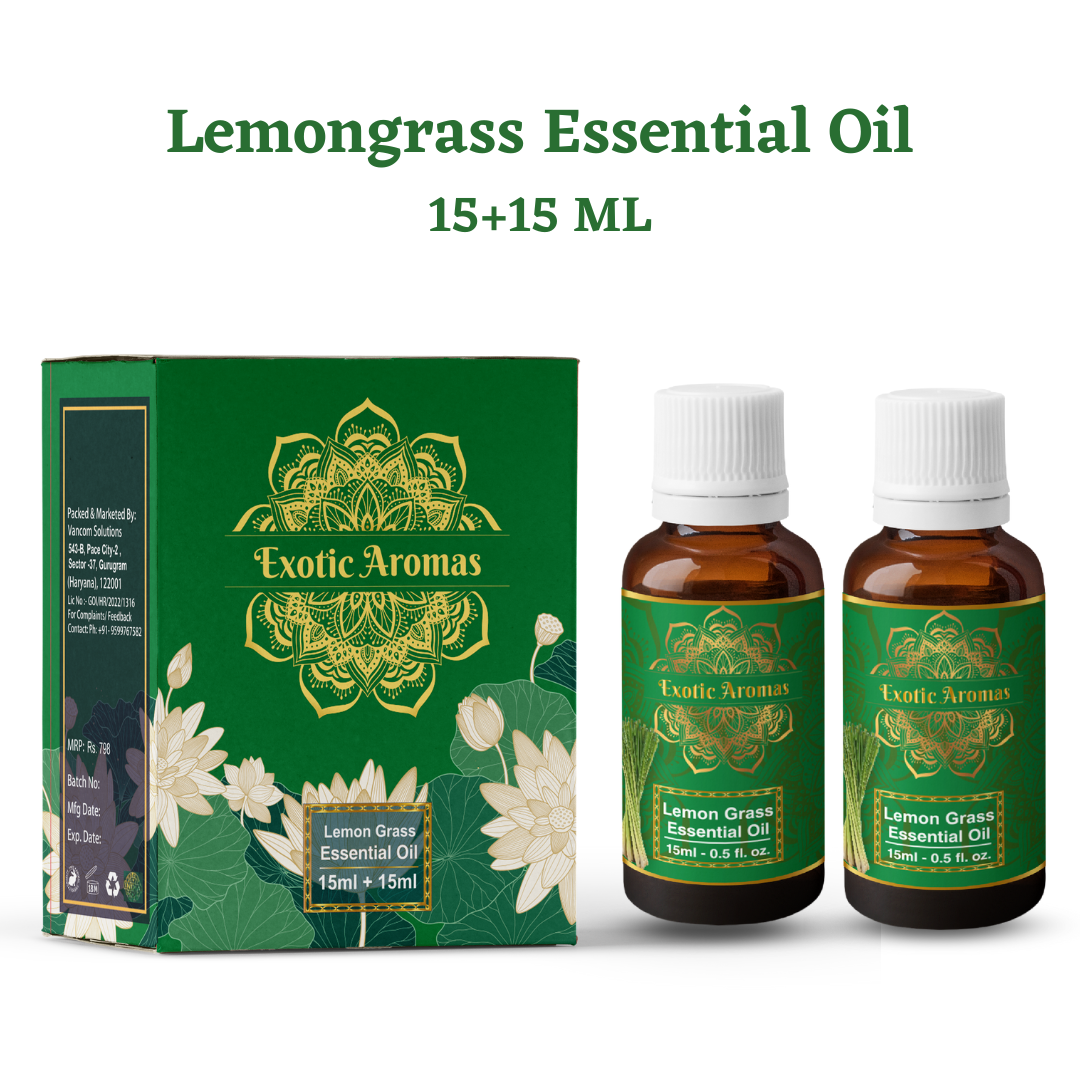 Lemon Grass Oil, Essential Oil (15Ml + 15Ml) Pack of 2