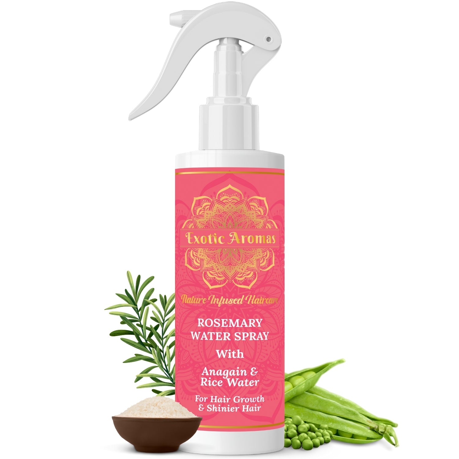 Exotic Aromas Rosemary Water Spray with Rice Water & Anagain