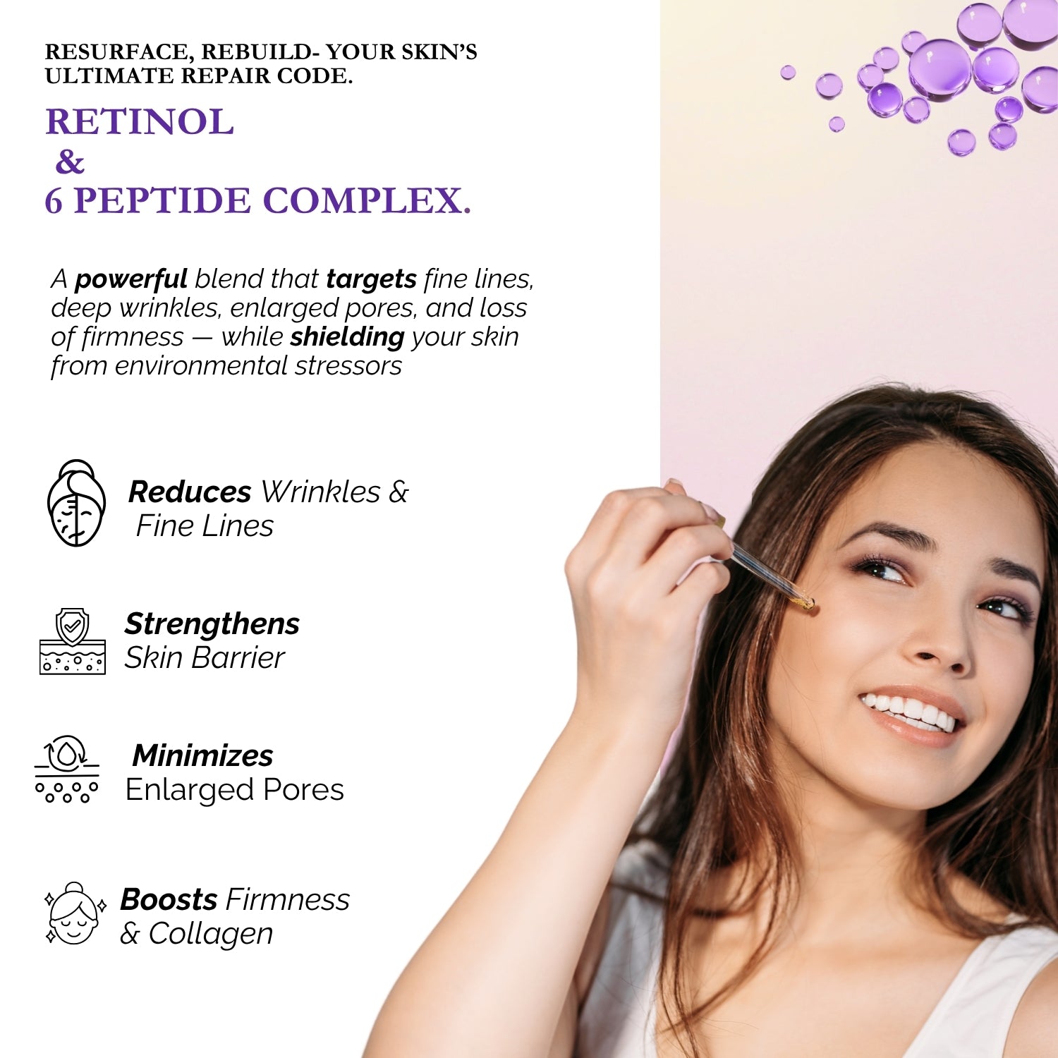 Exotic Aromas Anti-ageing - Retinol & 6 Peptide Night Face Serum