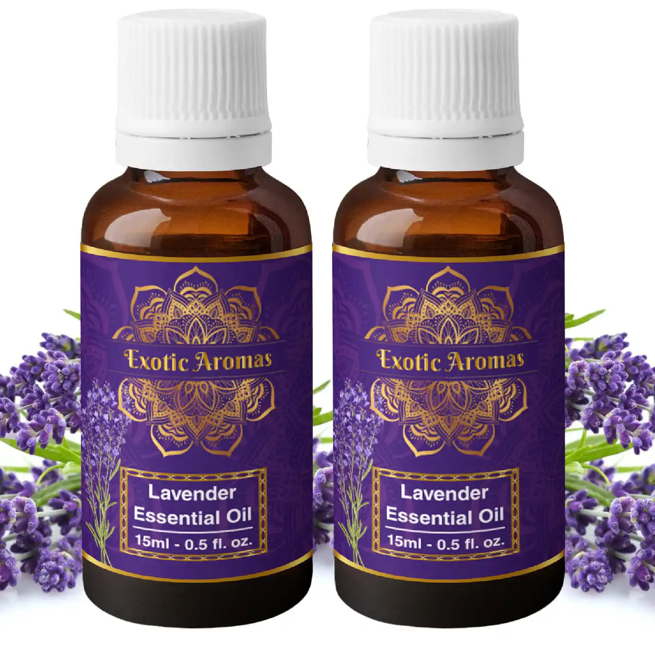 Lavender Essential Oil for Aroma Therapy, Stress Relief, Hair, Skin & Sleep (15Ml + 15Ml) Pack of 2