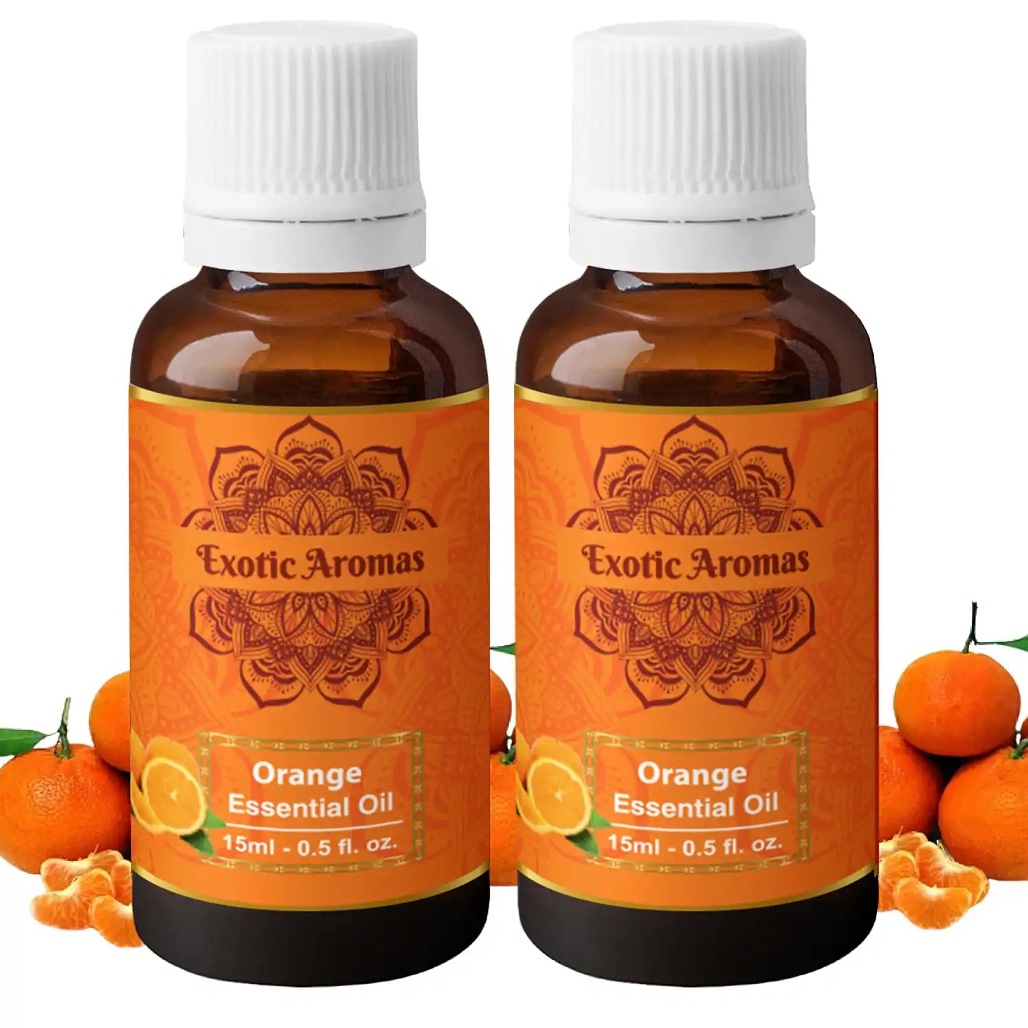 Orange Essential Oil for Aroma, Hair Growth & Radiant Skin (15Ml + 15Ml) Pack of 2