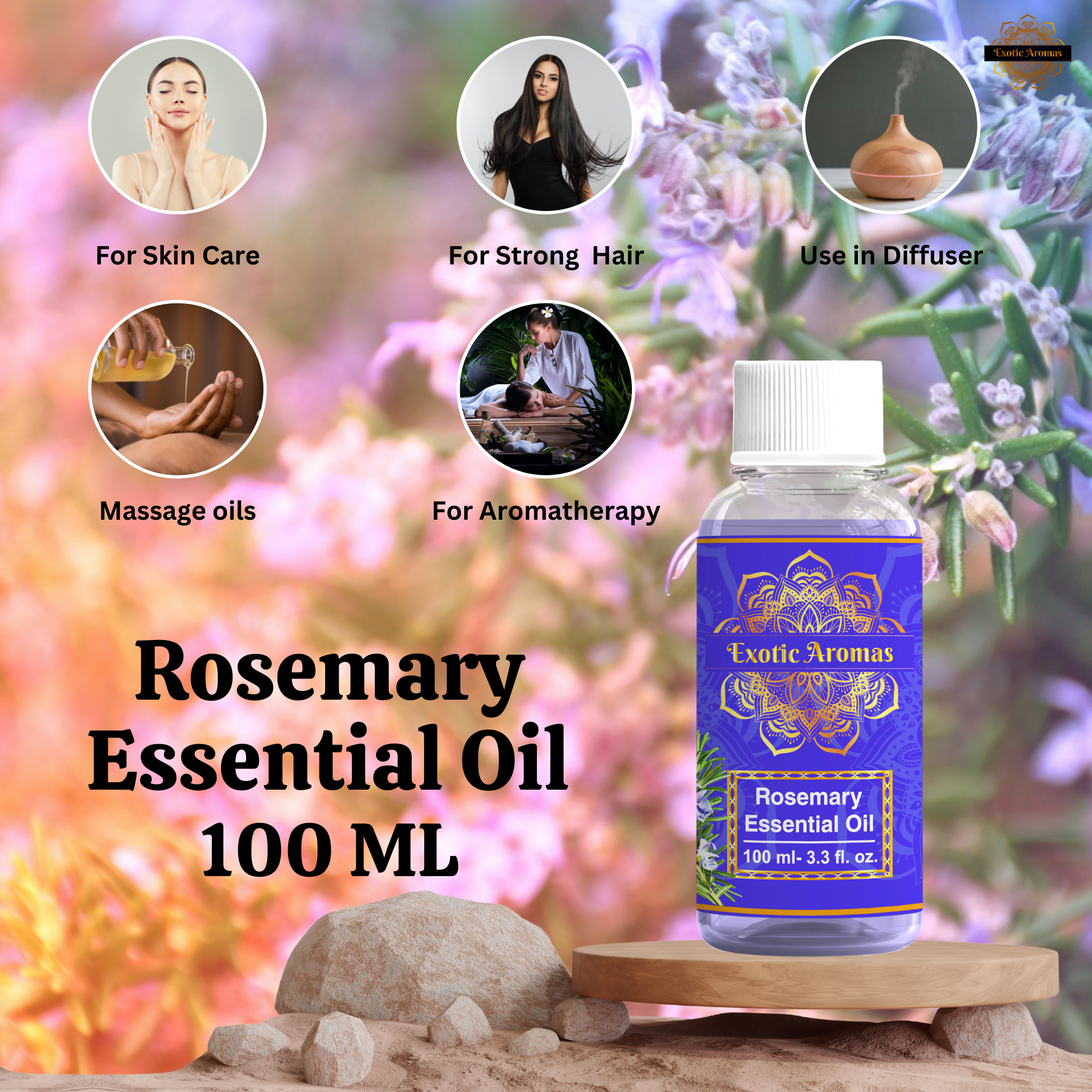 Rosemary Oil for Hair Growth, Skin, Aromatherapy