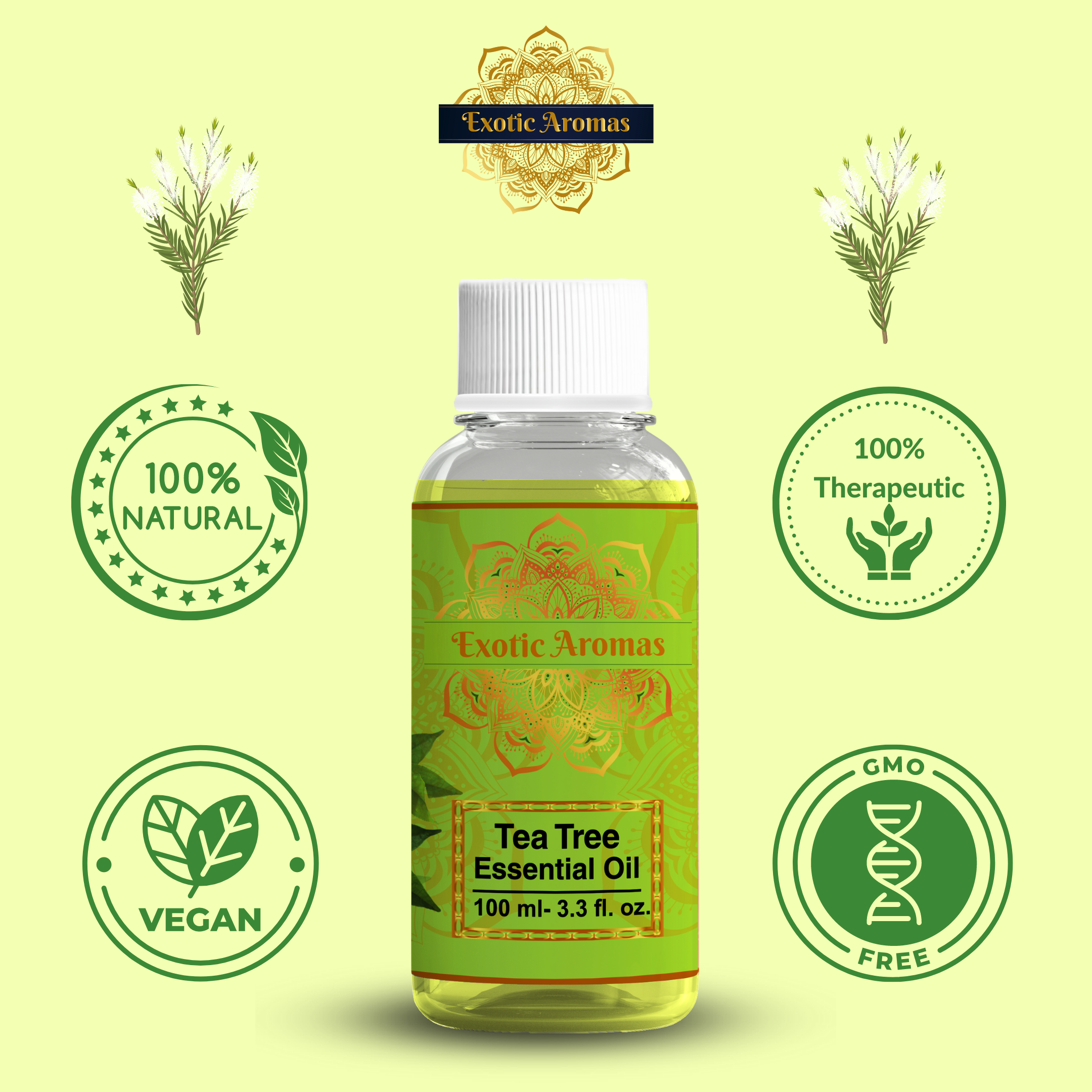 Tea Tree Oil for Skin, Hair, Face, Acne Care