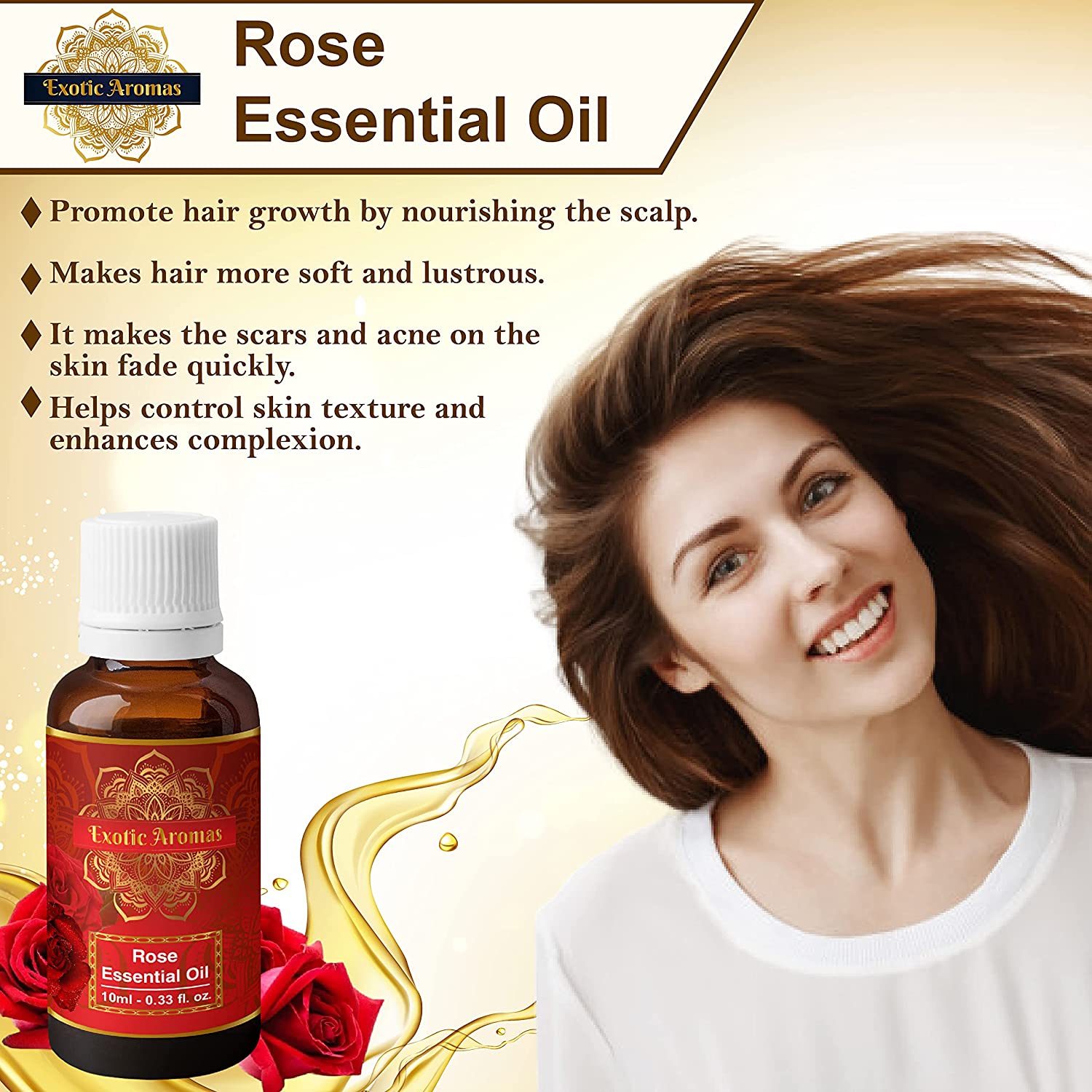 Lavender & Rose Oil Essential Oil, Pack of 2