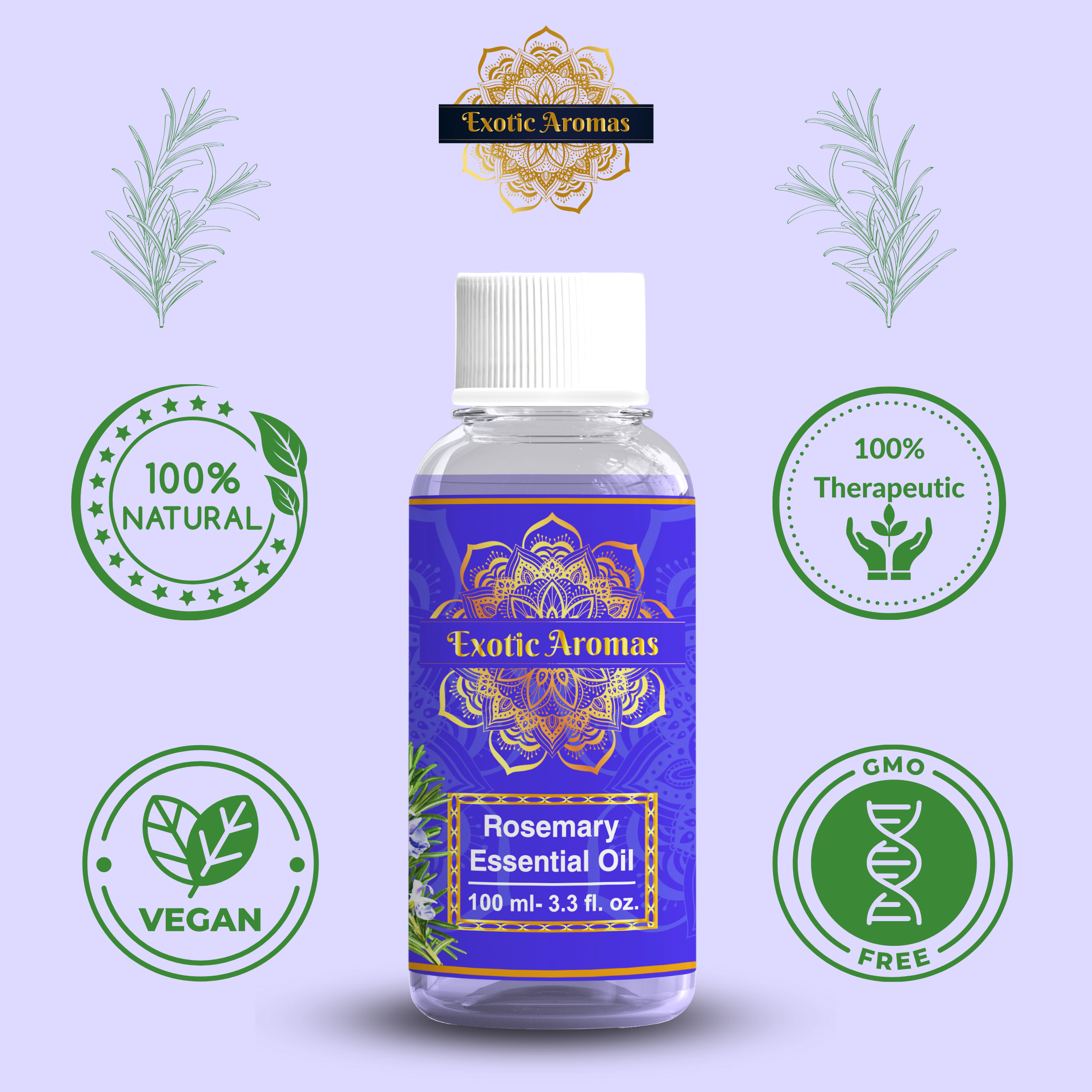 Rosemary Oil for Hair Growth, Skin, Aromatherapy