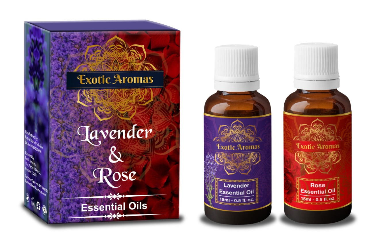 Lavender & Rose Oil Essential Oil, Pack of 2