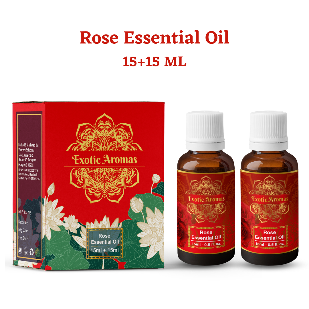 Rose Essential Oil (15Ml + 15Ml) Pack of 2