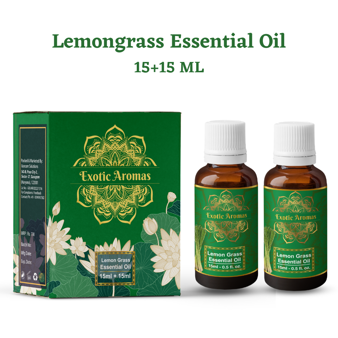 Lemon Grass Oil, Essential Oil (15Ml 15Ml) Pack of – Shop Exotic Aromas