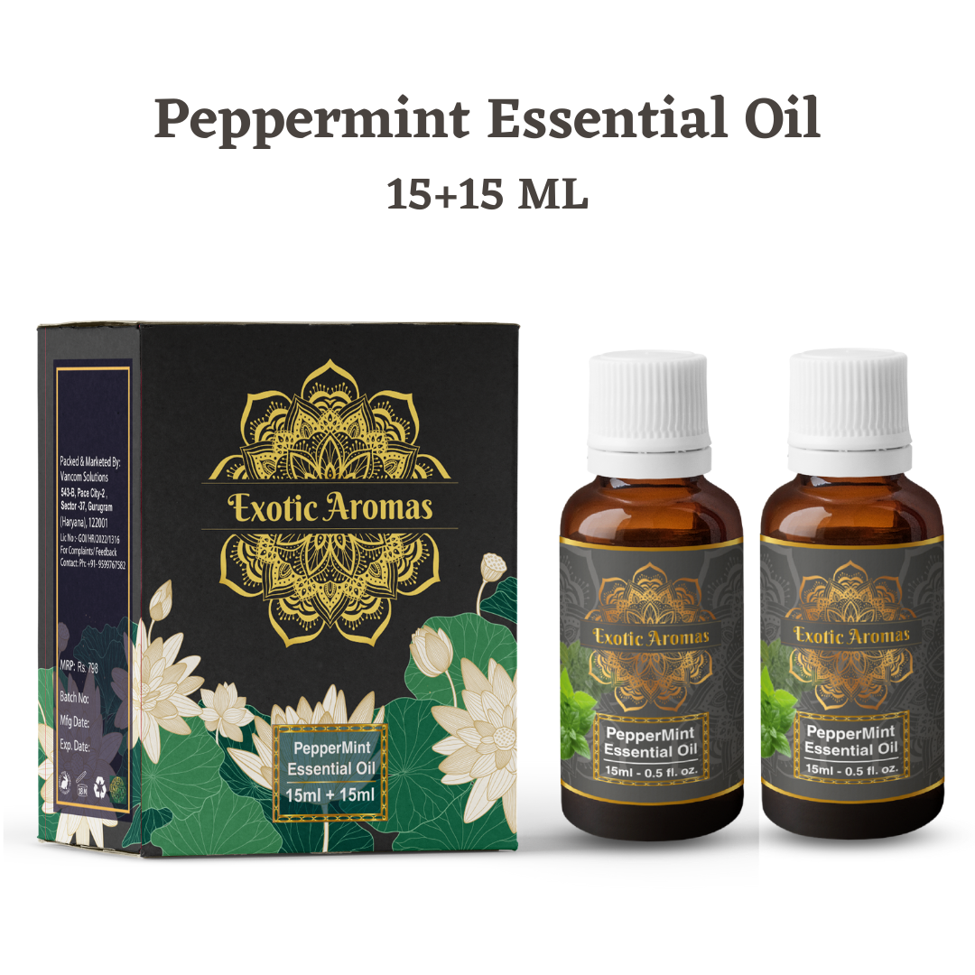 Peppermint Essential Oil for Aroma Therapy, Hair & Skin (15Ml + 15Ml) Pack of 2