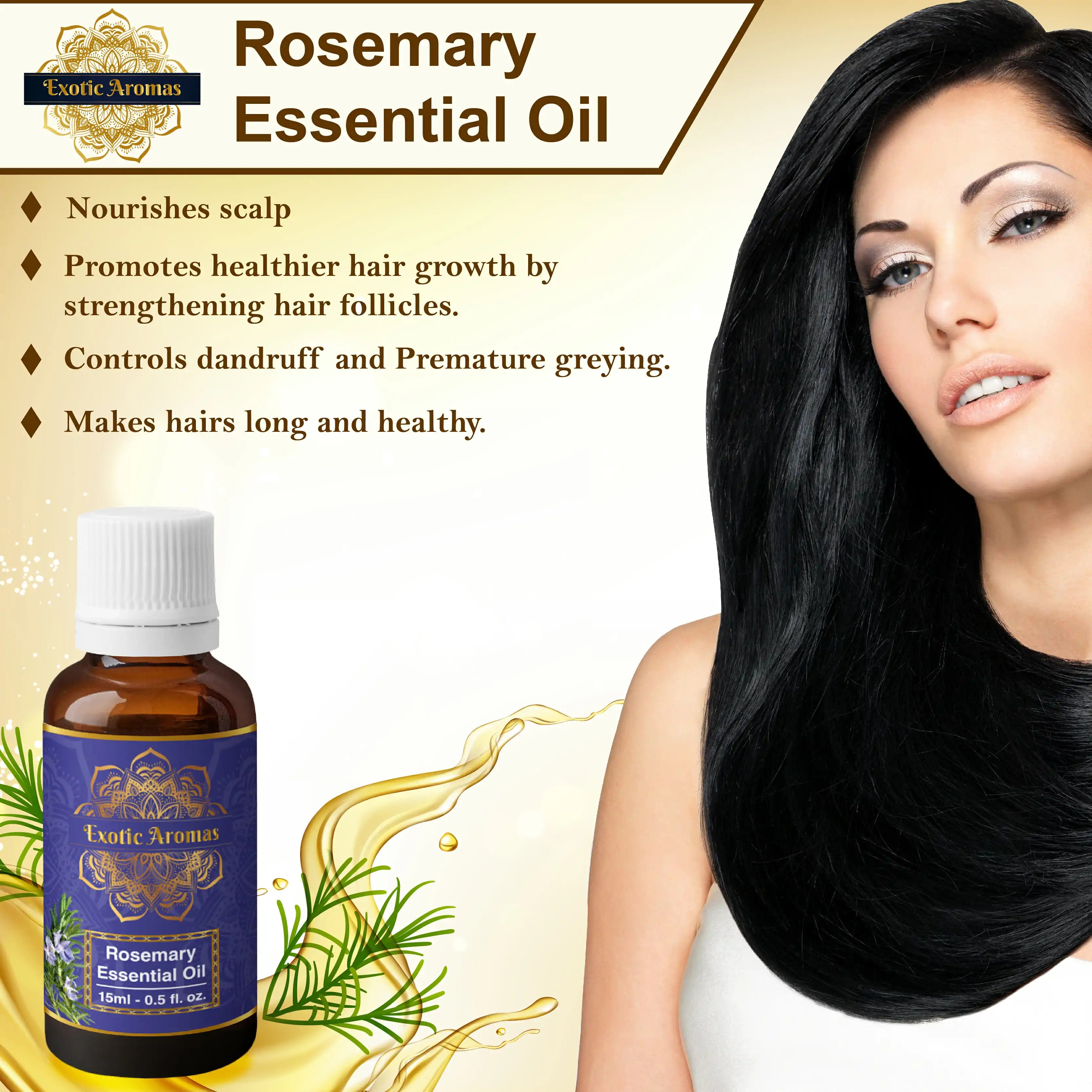 Rosemary Oil for Hair Growth, Skin, Aromatherapy (15 Ml+15 Ml) Pack of 2