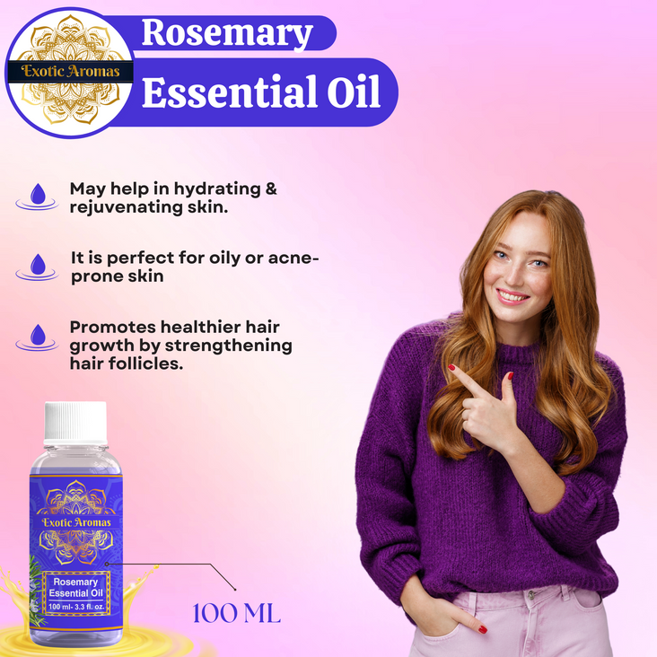 Rosemary Oil for Hair Growth, Skin, Aromatherapy