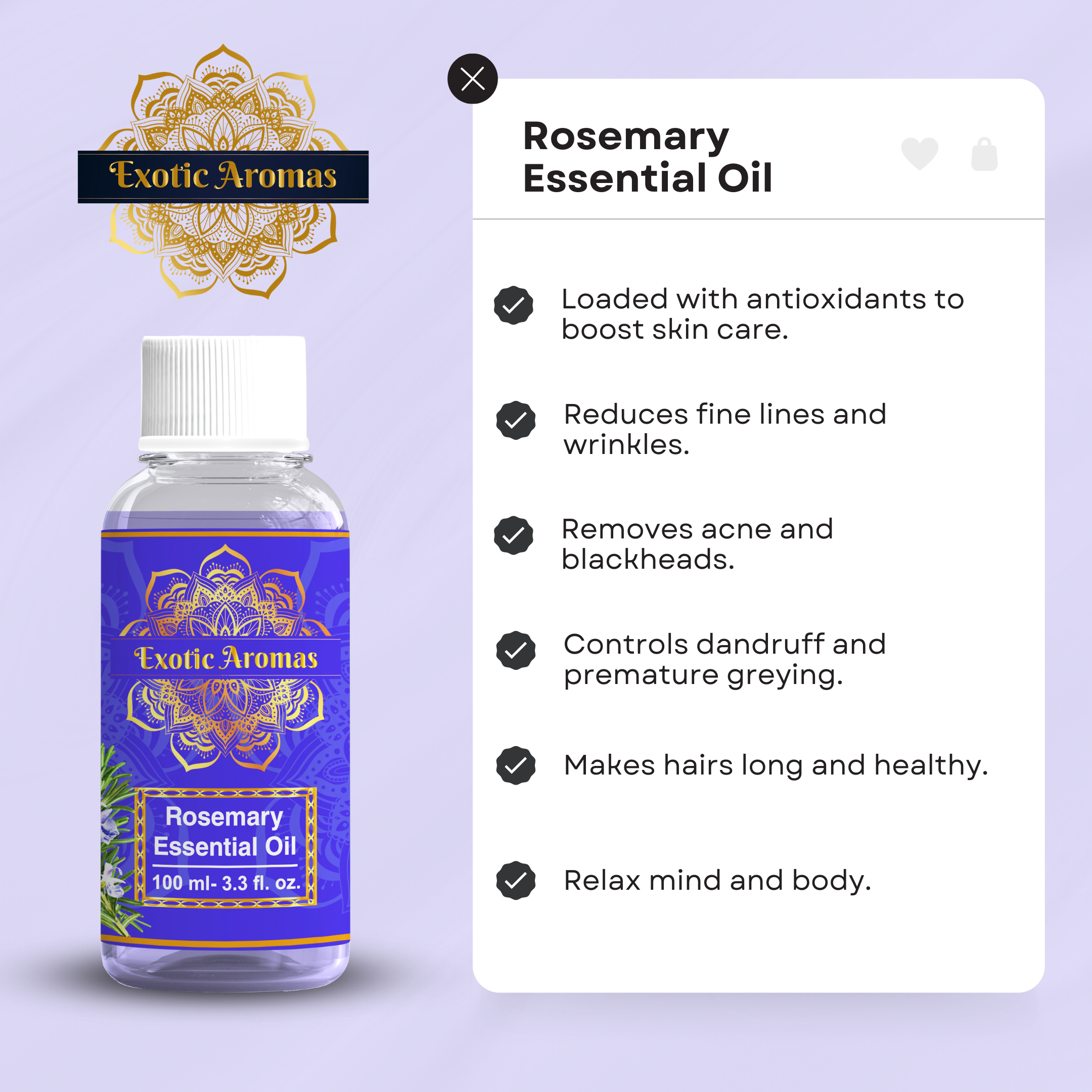 Rosemary Oil for Hair Growth, Skin, Aromatherapy