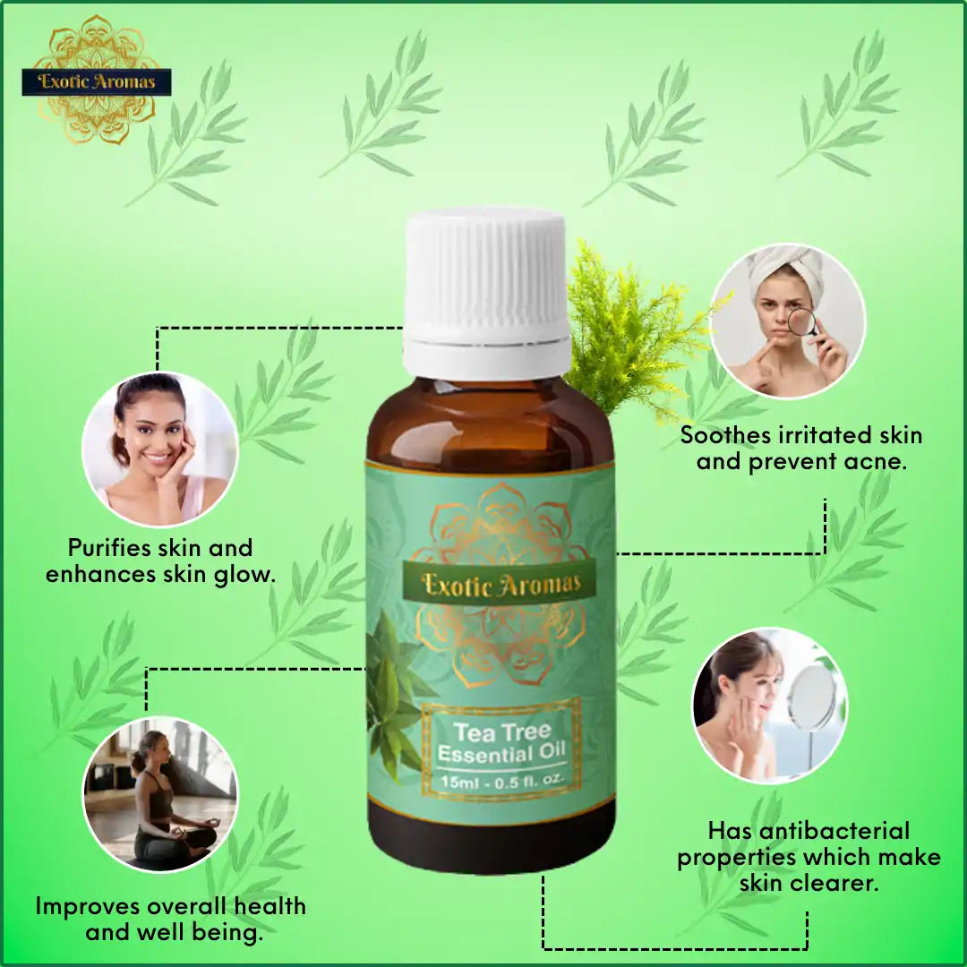 Tea Tree Oil for Skin, Hair, Face, Acne Care (Pack of 2)